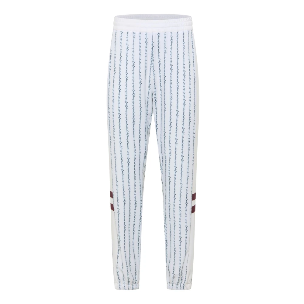 Carlo Colucci Men's White Match Point Tracksuit Pants
