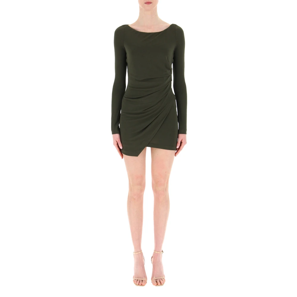 Aniye By Gedrapeerde Mini Jurk Green Dames