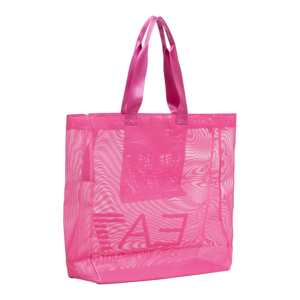 Emporio Armani EA7 Stijlvolle Tote Tas met Ritssluiting Pink Dames