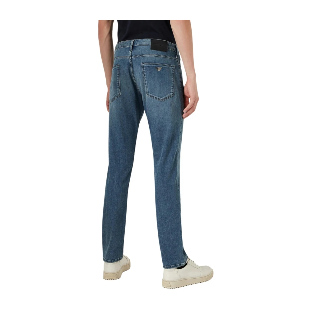 Emporio Armani Slim-fit 5 Zakken Jeans Blue Heren