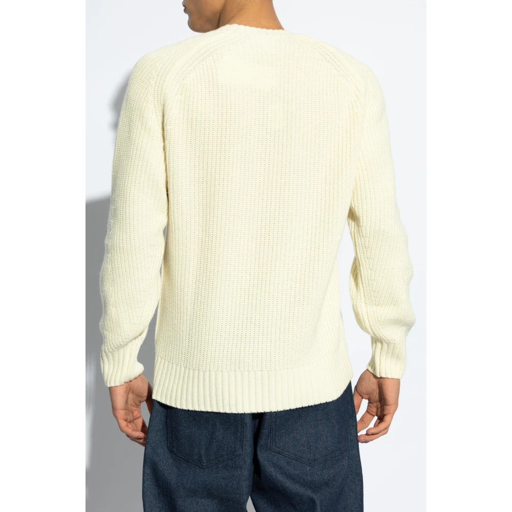 Lacoste Wol trui Beige Heren