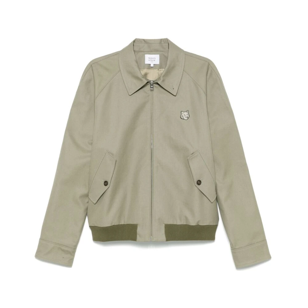 Maison Kitsuné Groene Fox Motief Buitenkleding Jas Green Heren