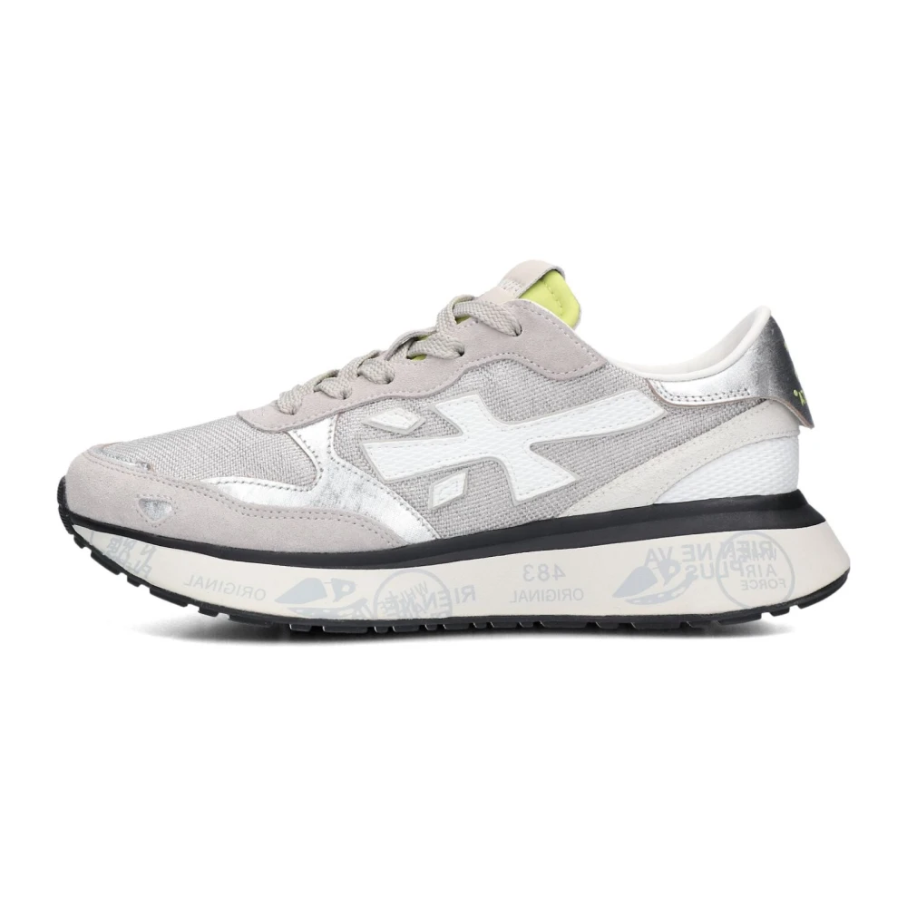 Premiata Grijze Lage Sneakers Lauryn Dames Schoenen Grijs