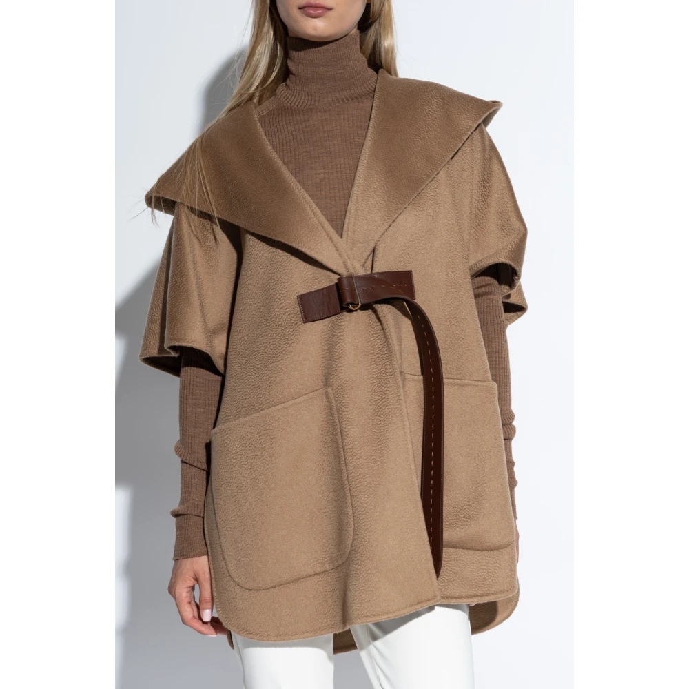 Max Mara Kasjmier poncho Dorico Brown Dames