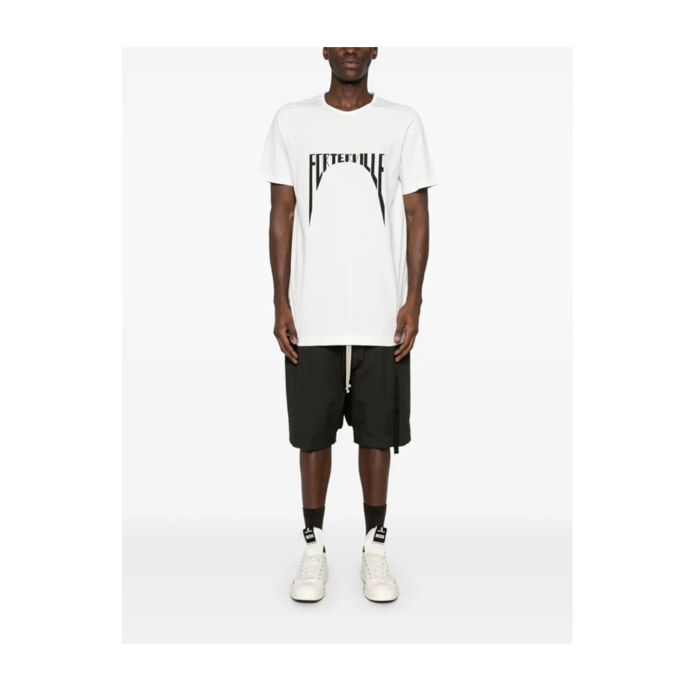 Rick Owens Rnep1P T-Shirts Melk Zwart Level T White Heren