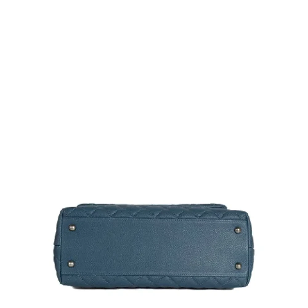 Chanel Vintage Pre-owned Leather chanel-bags Blue Dames