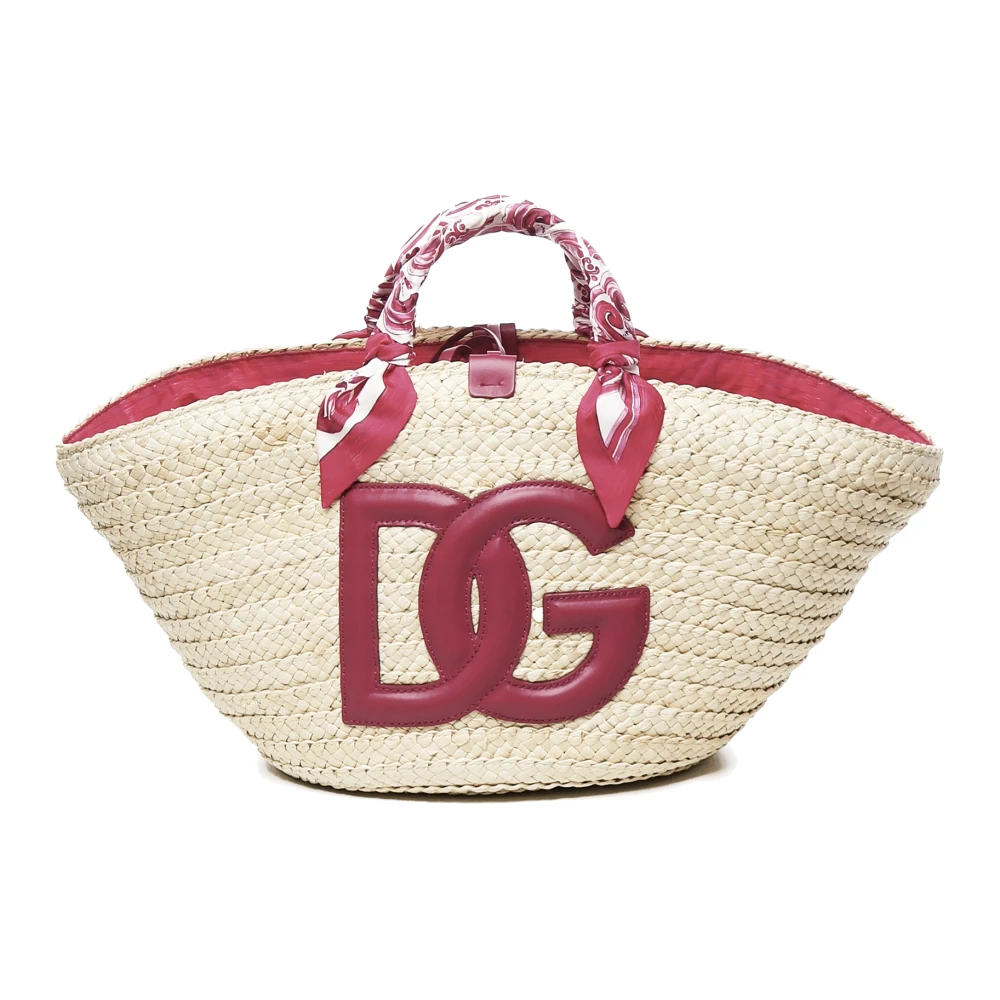 Dolce & Gabbana Stijlvolle Straw Bag voor Vrouwen Beige Dames