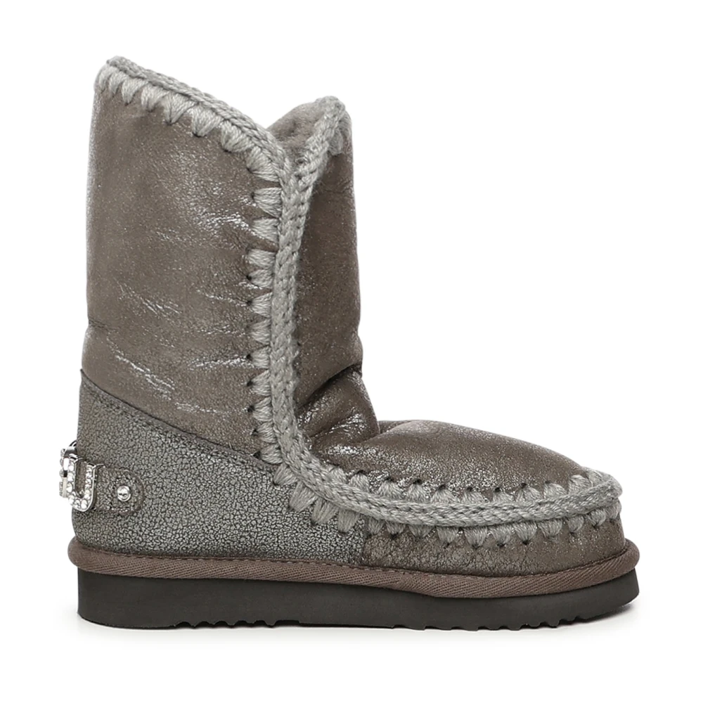 Mou Women's Gray Eskimo 24 Ankle Boots - Winter Boots - 6 Uk - Shoes
