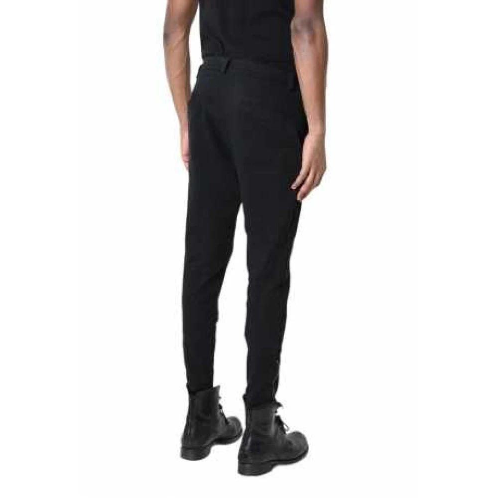 La Haine Inside Us Zwarte Stretch Katoenen Broek Lm228 Black Heren