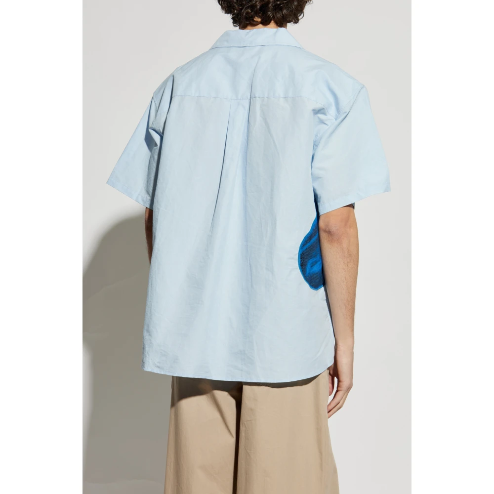JW Anderson Kortemouwenshirt Blue Heren