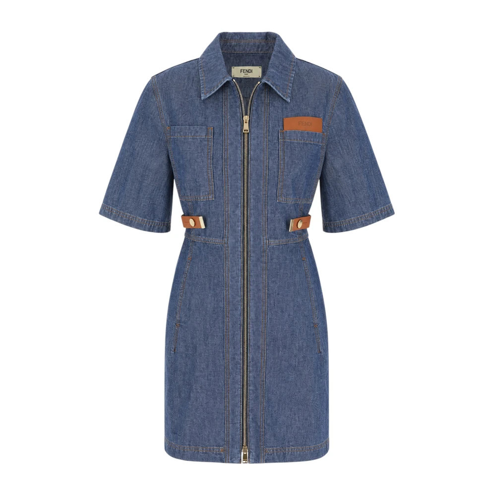 Fendi Abitino Denim - Female - Short Dresses - Blue - S - Dresses