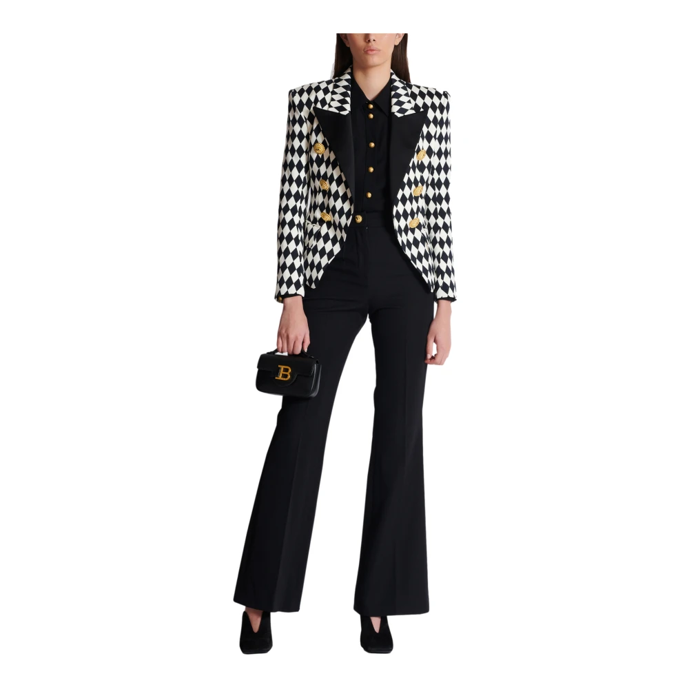 Balmain Crepe de chine overhemd Black Dames