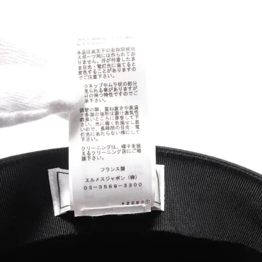 Hermès Vintage Pre-owned Cotton hats Black Dames