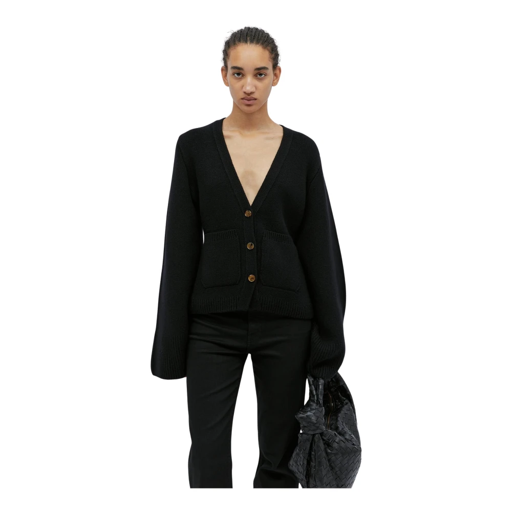 Khaite Women's Black Scarlet Cardigan - Cardigans - M - Knitwear
