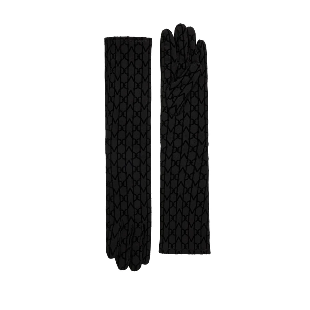 Guess Lange Handschoenen met Monogram Patroon Black Dames