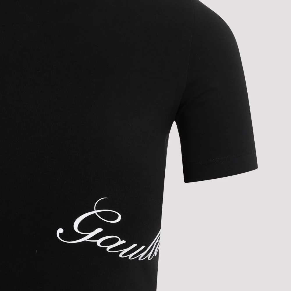Jean Paul Gaultier Katoenen Baby Tee-Shirt Zwart Wit Black Dames