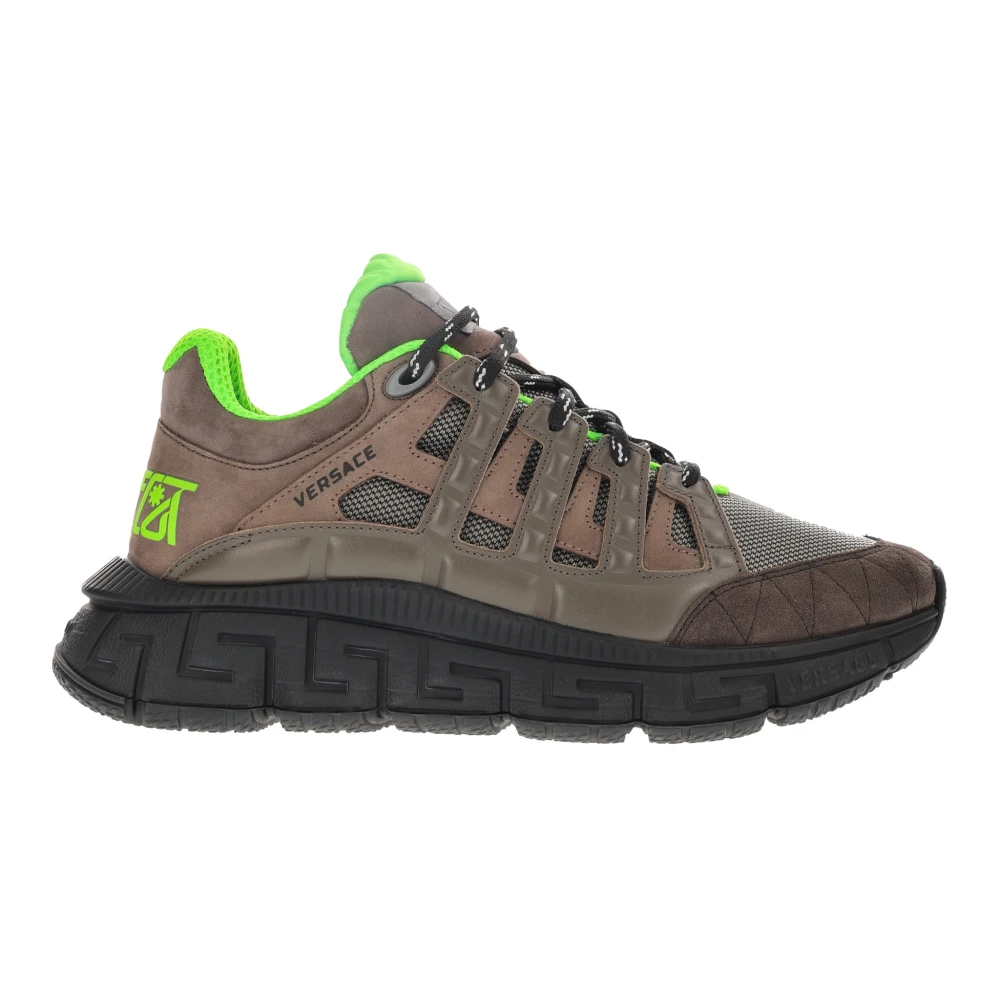 Versace Bruine Sneakers Regular Fit Heren Schoenen Veelkleurig Multicolor