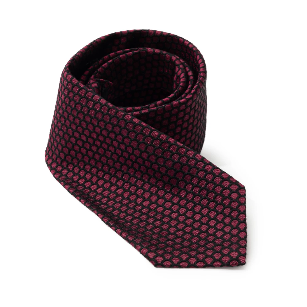 Dolce & Gabbana Geborduurde wollen stropdas Purple Heren