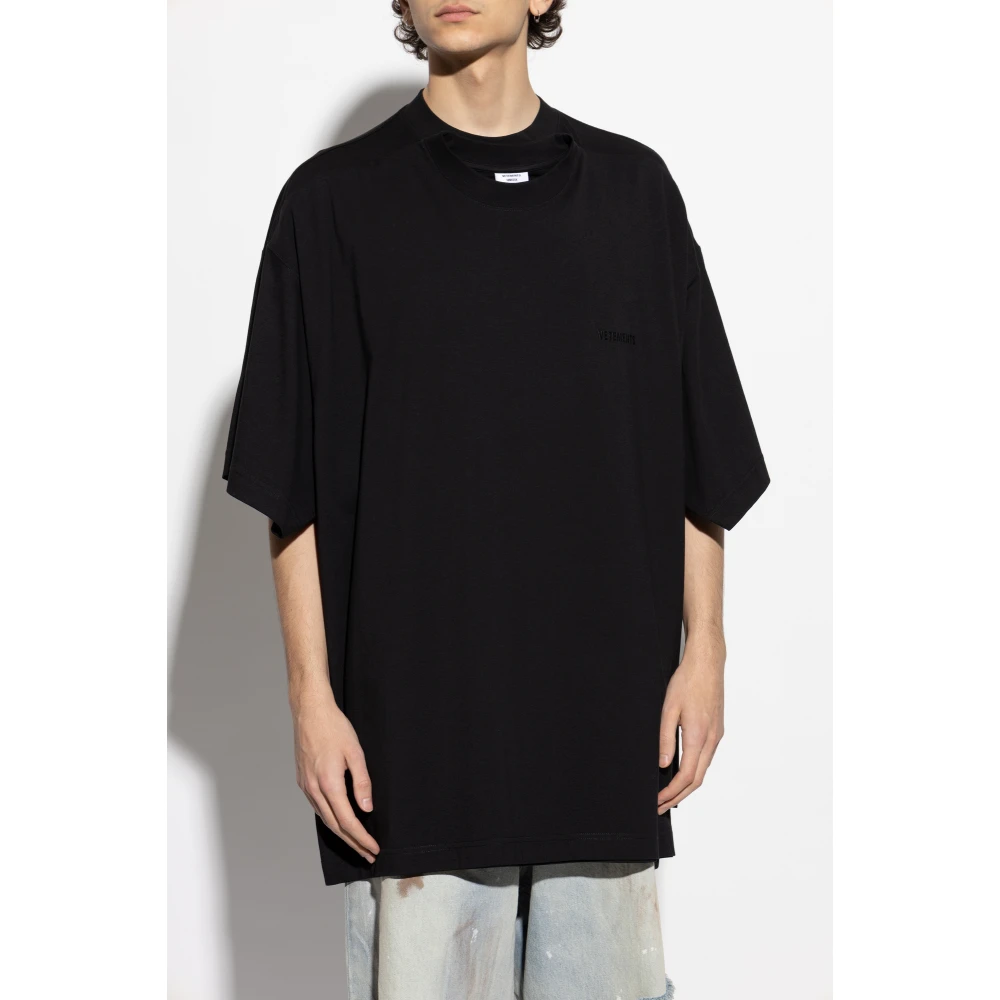 Vetements Dubbel oversized T-shirt Black Heren