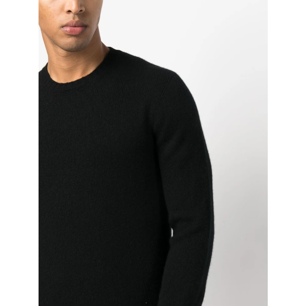 Drumohr Zwarte Cashmere Crew Neck Sweater Black Heren