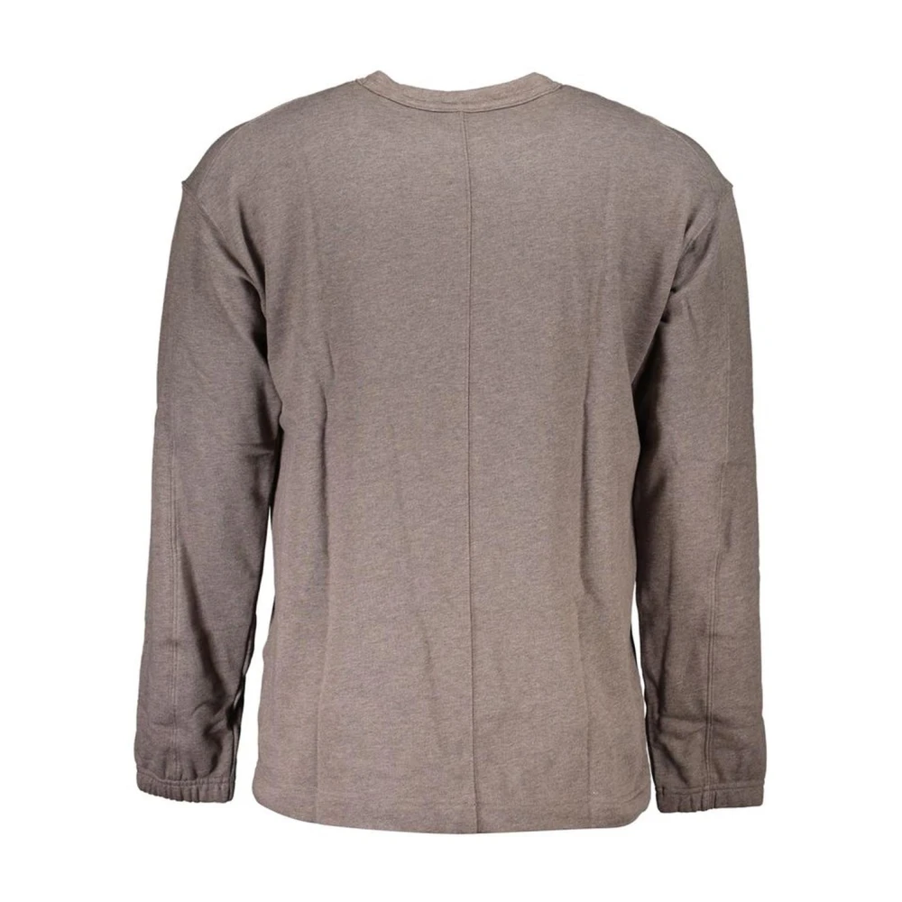 Calvin Klein , Sweatshirts, Male, Brown, S, Brushed Cotton Logo Sweatshirt - Image 2