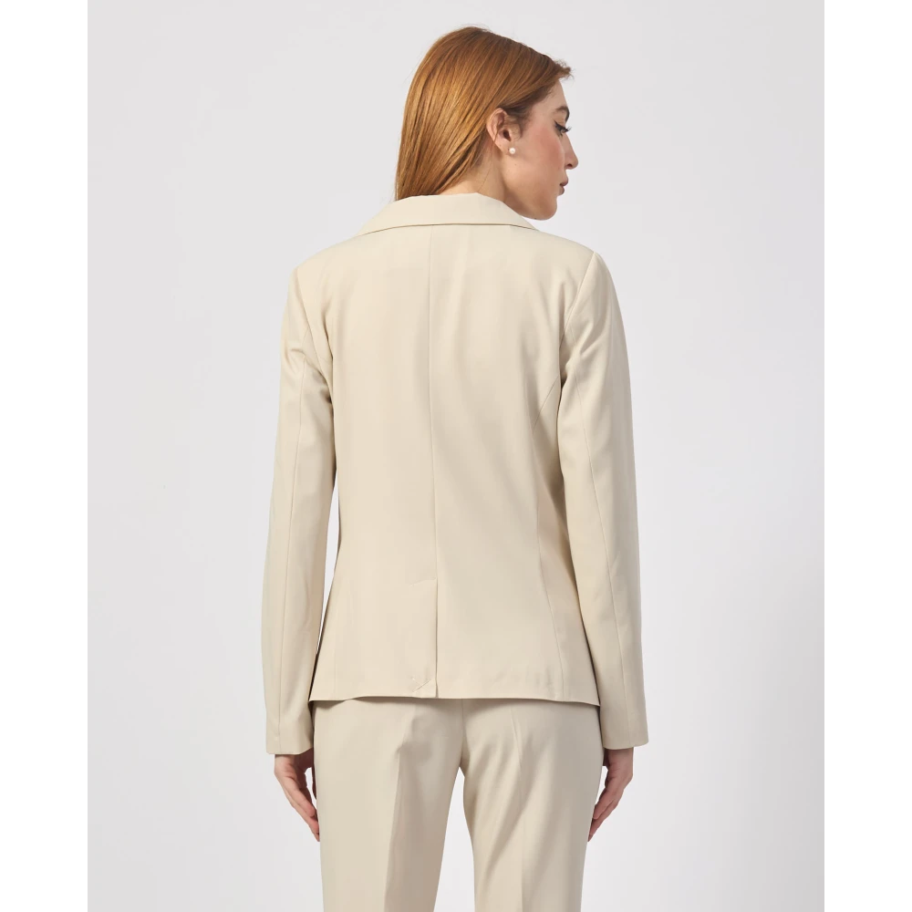YES ZEE Beige Damesjas Enkelrij Beige Dames