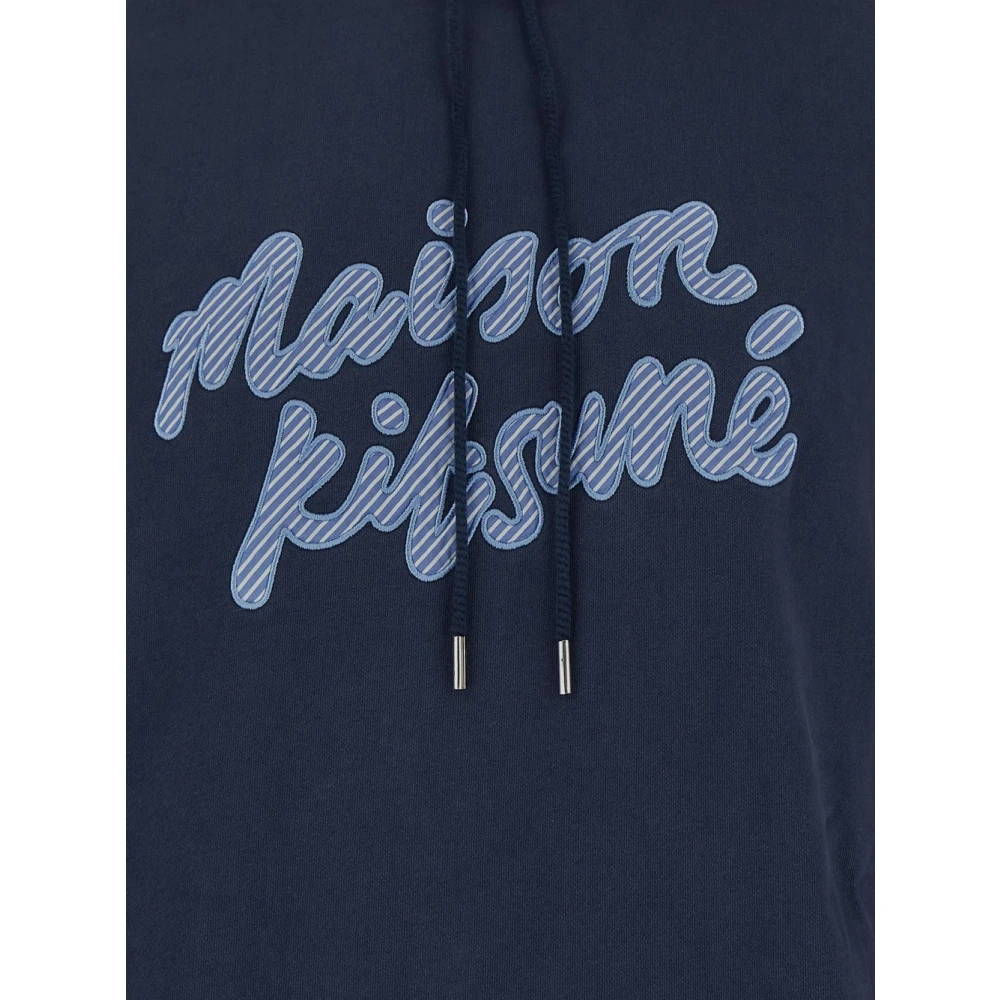 Maison Kitsuné Katoenen Sweatshirt Blue Heren