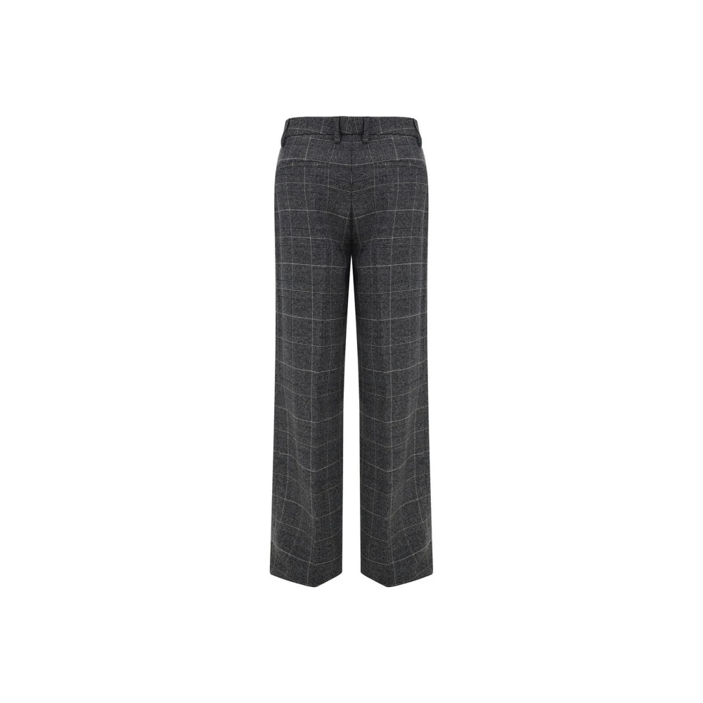 True Royal Geruite Patroon Mid-Rise Broek Gray Dames