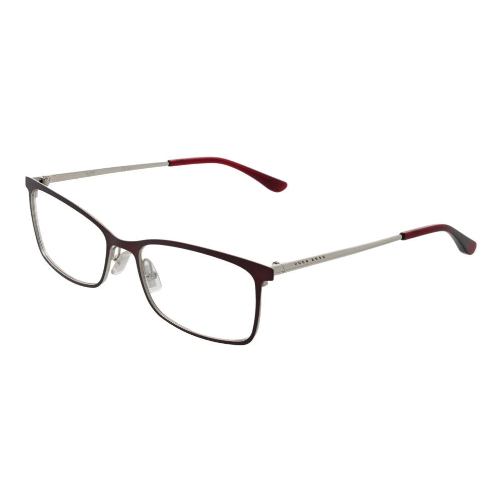 Hugo Women's Burgundy Rectangle Optical Frames