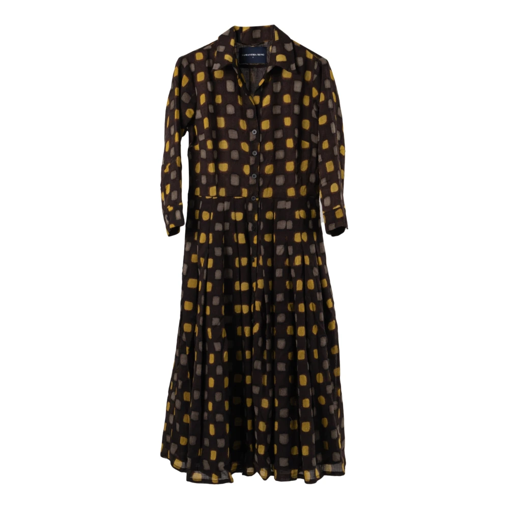 Samantha Sung Gingham Mousula Jurk Multicolor Dames