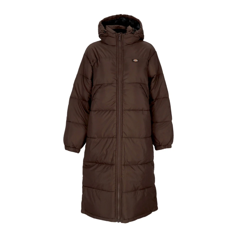 Dickies Waterdichte Lange Donsjas met Hoge Hals Brown Heren