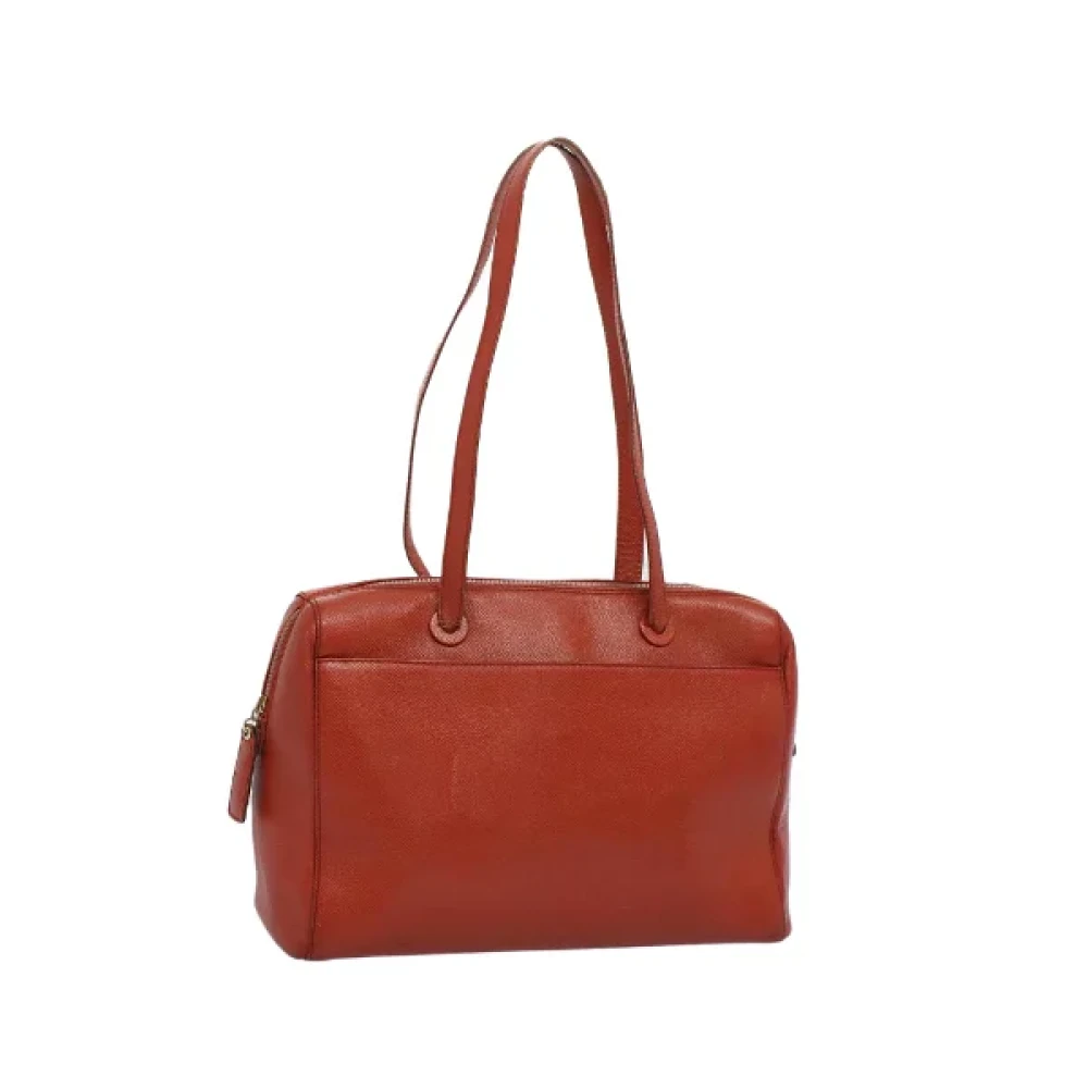 Chanel Vintage Pre-owned Leather chanel-bags Orange Dames