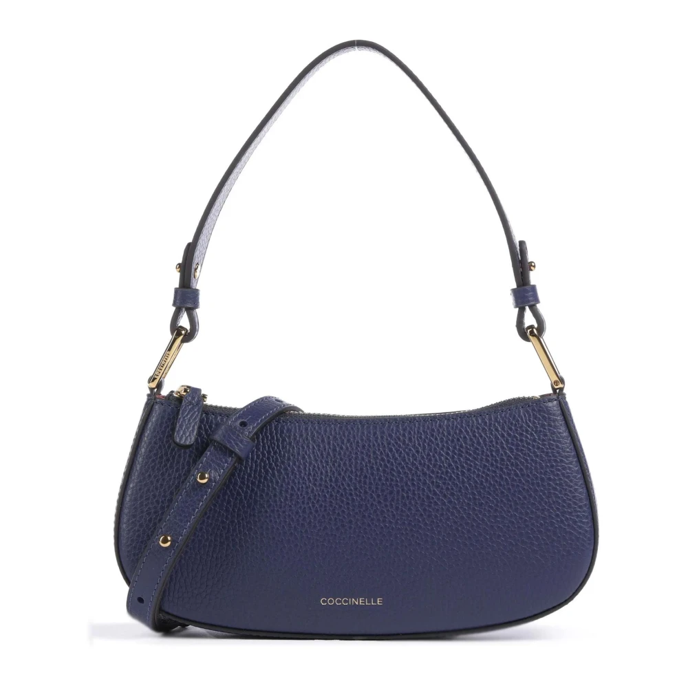 Coccinelle Blauwe Leren Schouder Crossbody Tas Blue Dames