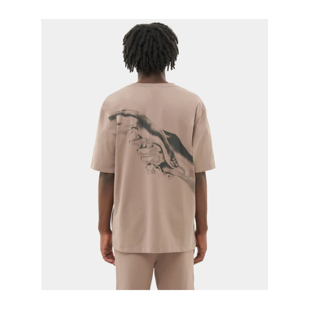 Filling Pieces T-shirt Handshake Fossil Brown Heren
