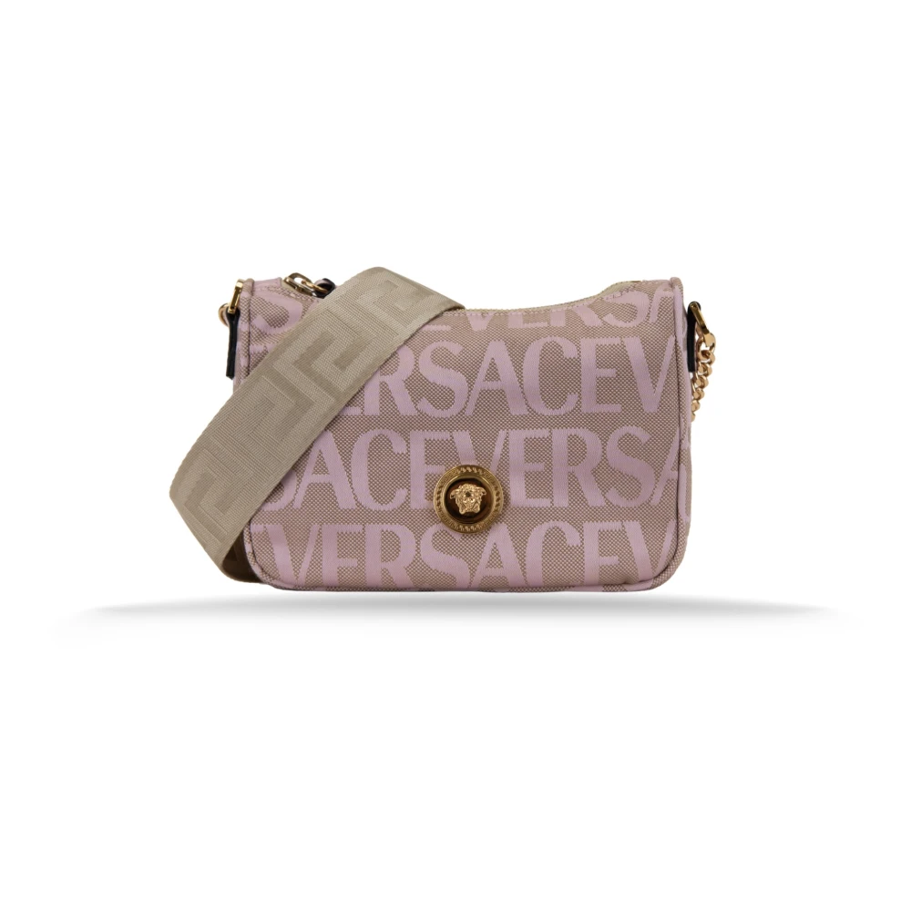 Versace Schoudertas voor Dames met Leren Afwerking Pink Dames