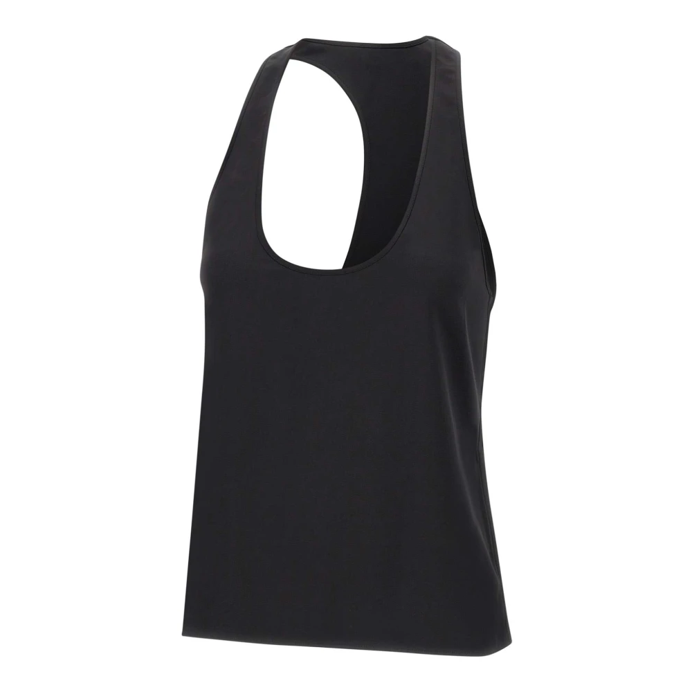 Andamane Zwarte Satijnen Mouwloze Top Black Dames