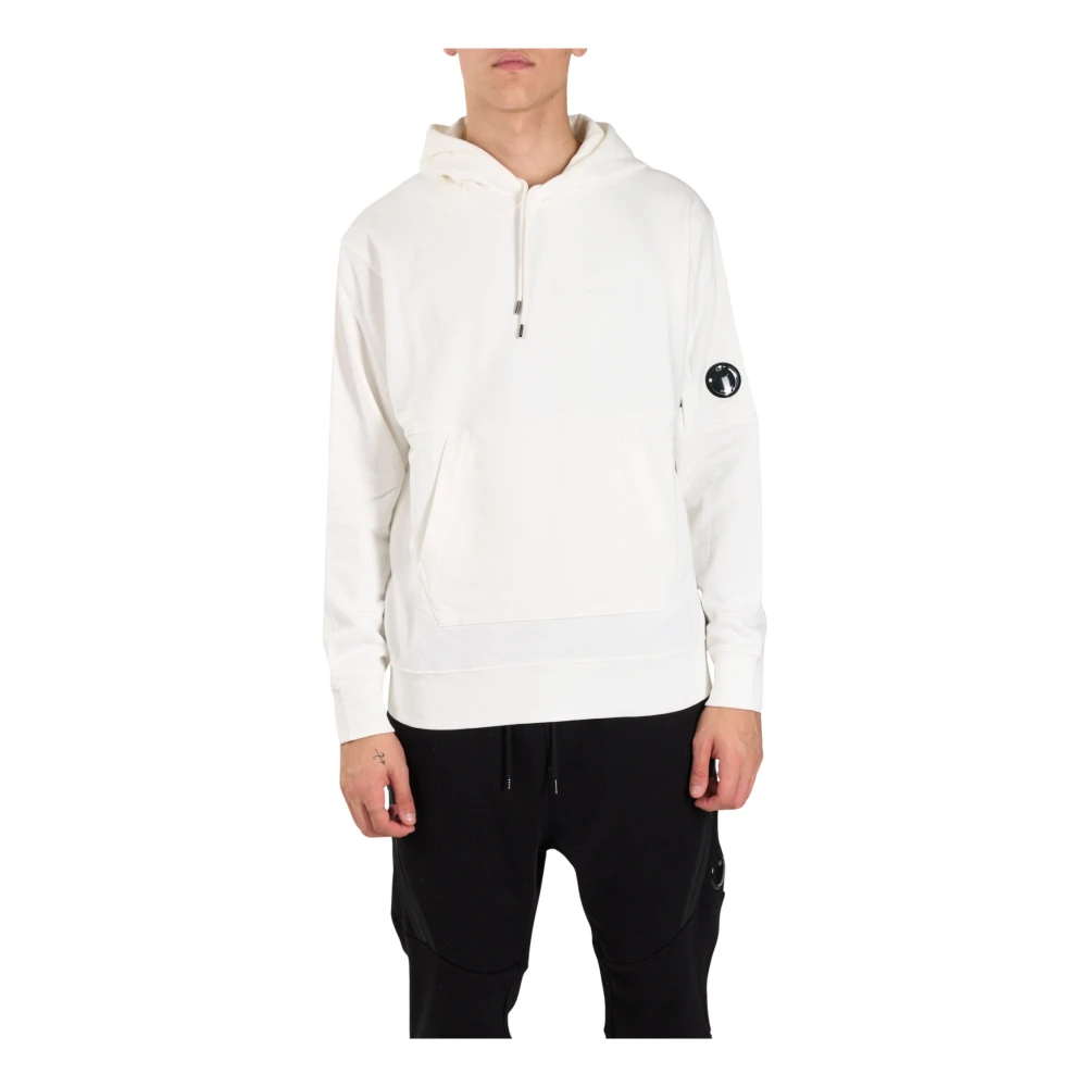 C.P. Company Katoenen hoodie met kangoeroezak White Heren