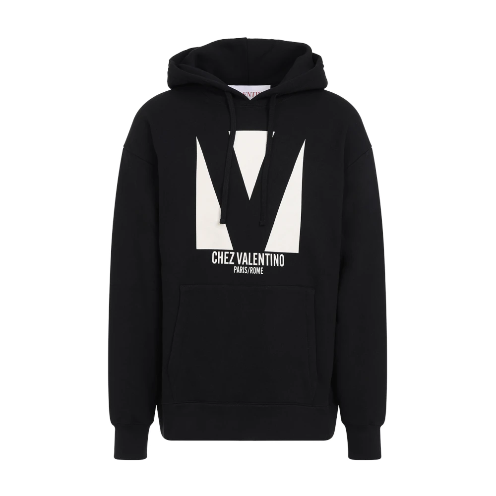 Valentino Zwarte Sweatshirt Verhoog Garderobe Mode Statement Black Heren