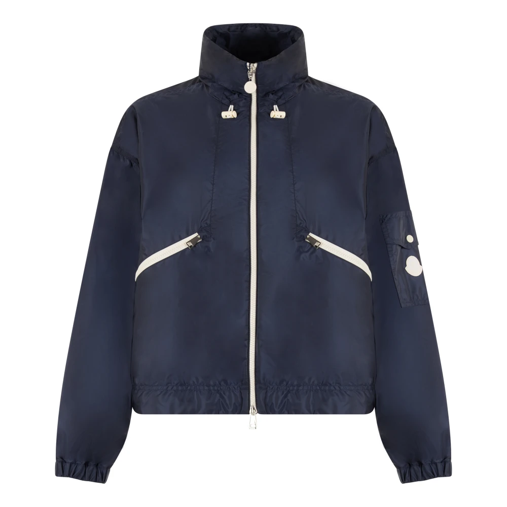 Moncler Blue Light Jackets, Female, L, Marmacy Jacket
