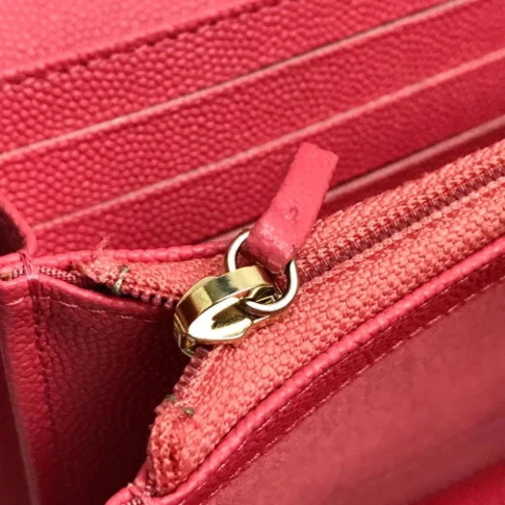 Chanel Vintage Pre-owned Leather wallets Pink Dames