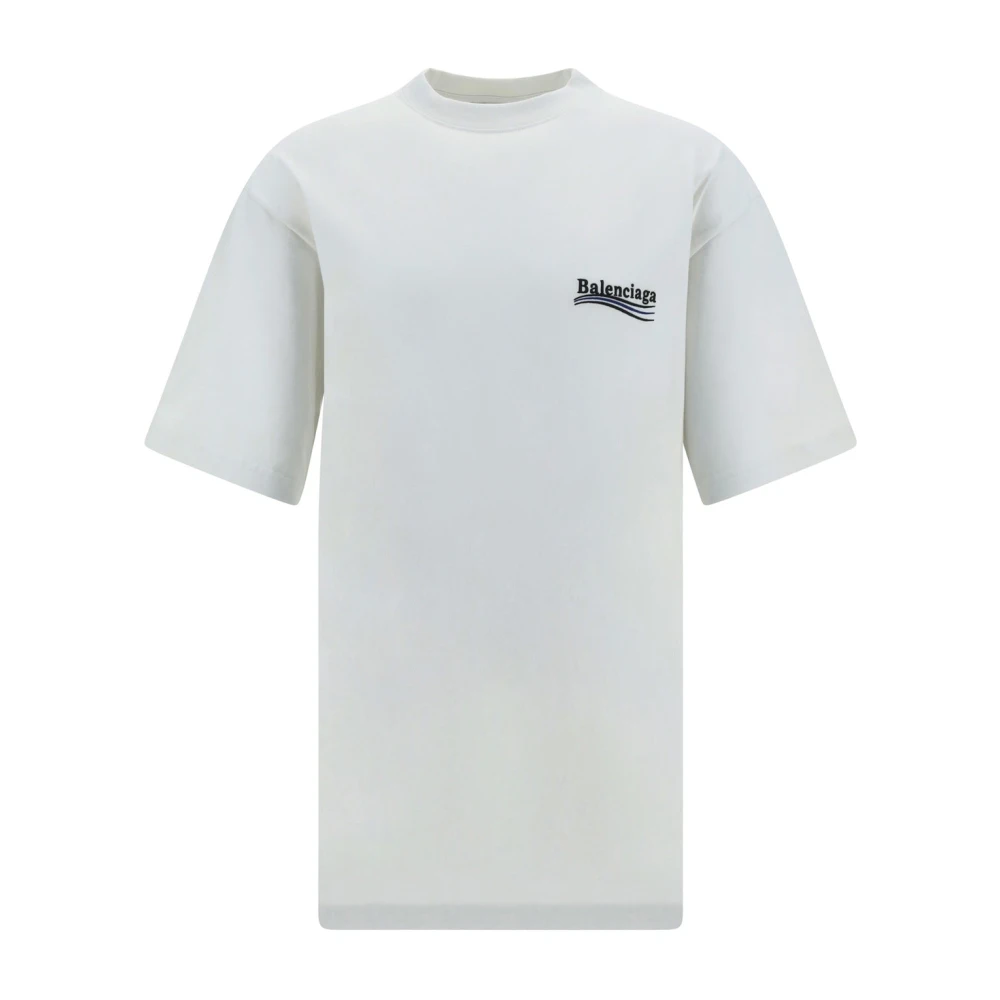 Balenciaga Grijze Katoenen T-Shirt met Logo Detail Gray Heren