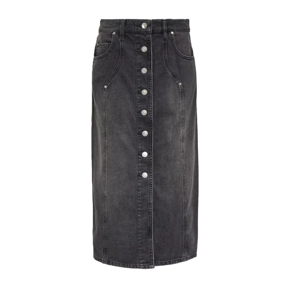 Isabel Marant Étoile Denim Rok Vandy met Zakken Black Dames