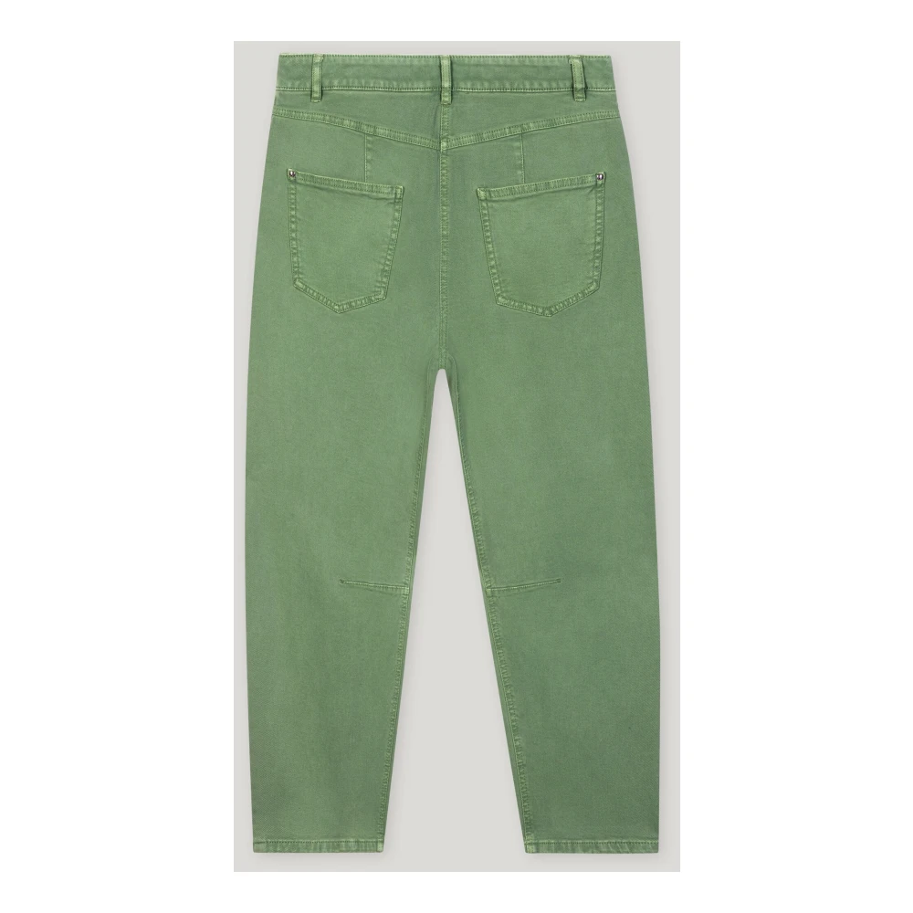 LUISA CERANO Authentieke Looseleg Denim Broek Green Dames