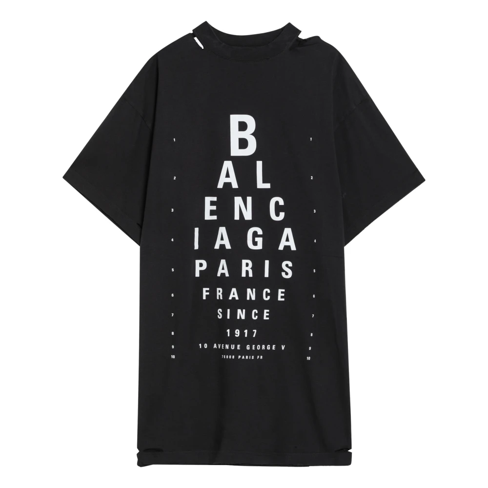 Balenciaga Korte mouwen ronde hals T-shirt Black Dames