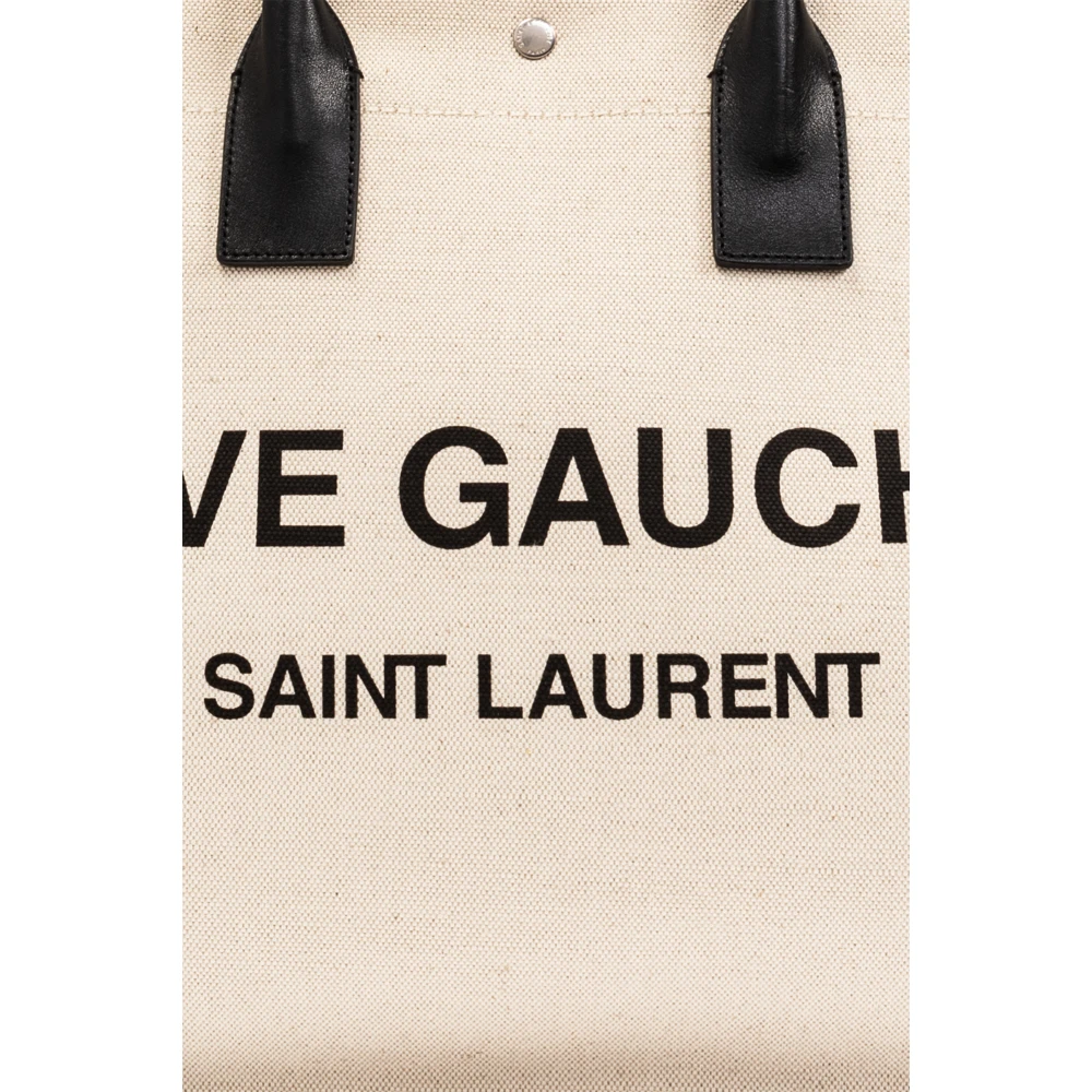 Saint Laurent Rive Gauche Large Shopper Tas Beige Heren