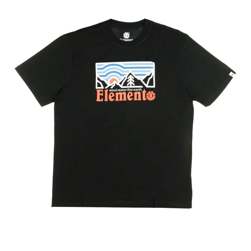 Element Zwarte Wander Flint Heren T-shirt Black Heren