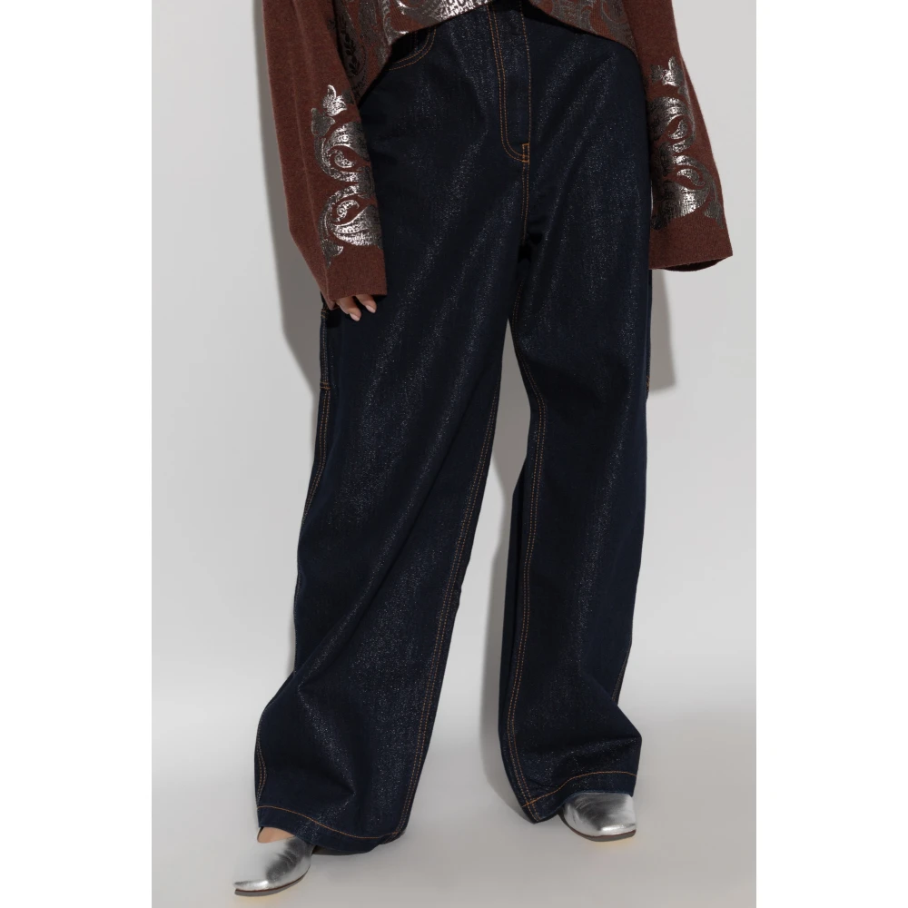 ETRO Wijde broek Blue Dames