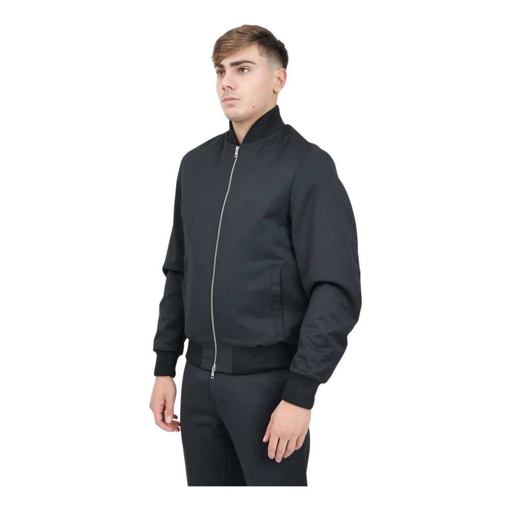 Golden Craft Zwarte Bomberjack Moderne Stijl Black Heren