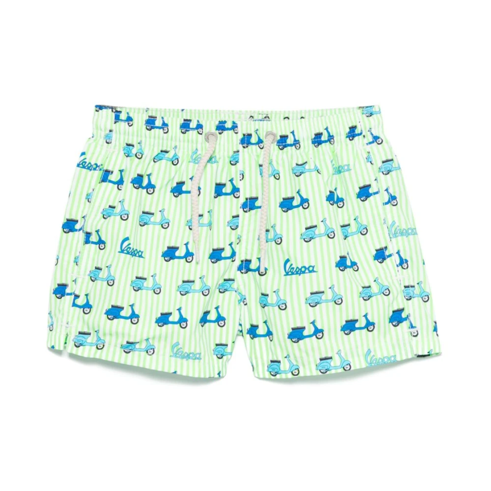 Mc2 Saint Barth Men's Green Sea Clothing With Drawstring Waistband