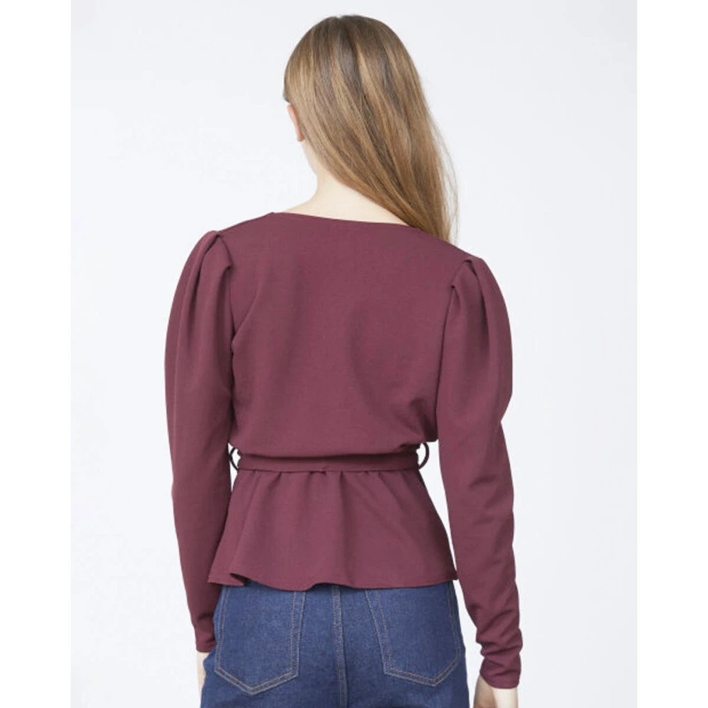 Sisters Point Nasa-Ls Blouse met lange mouwen Red Dames